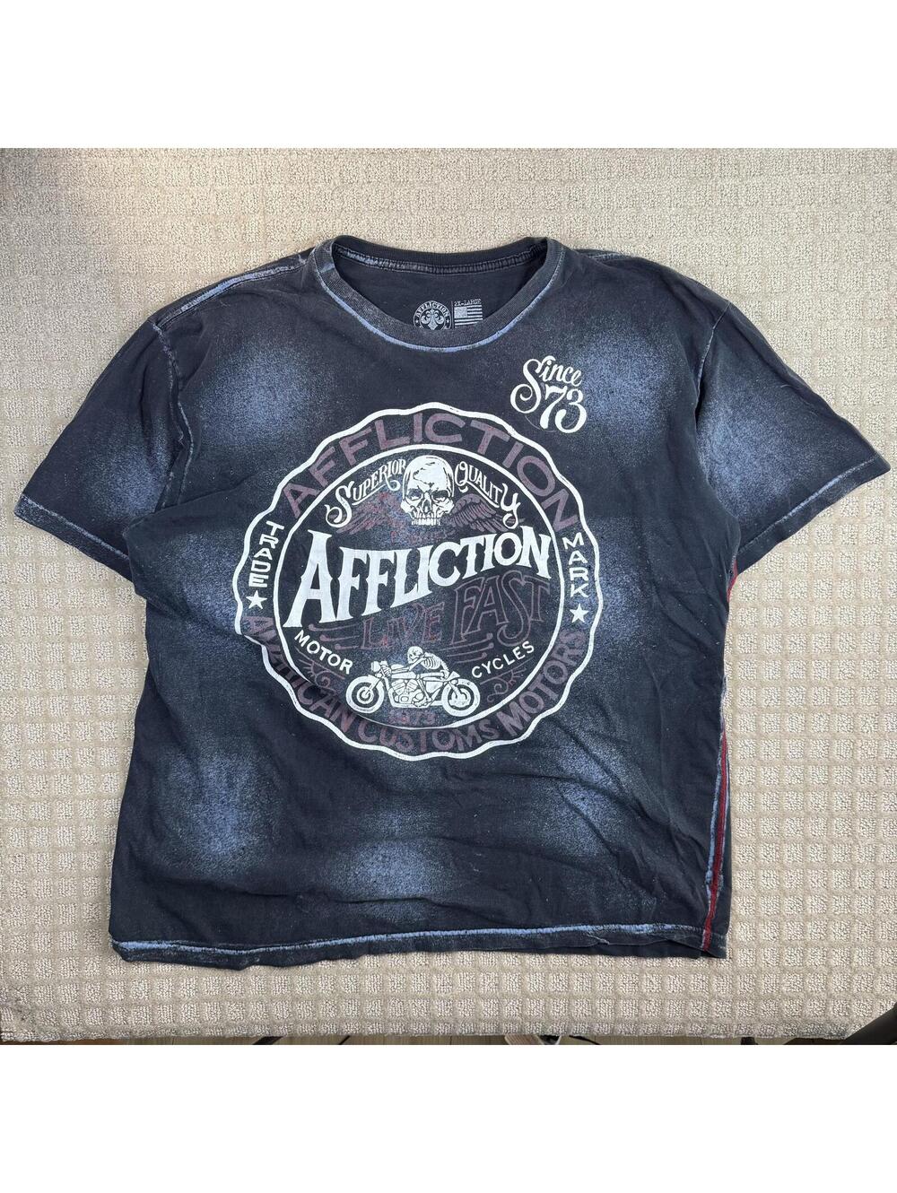 Y2K Affliction American Customs T Shirt 2XL